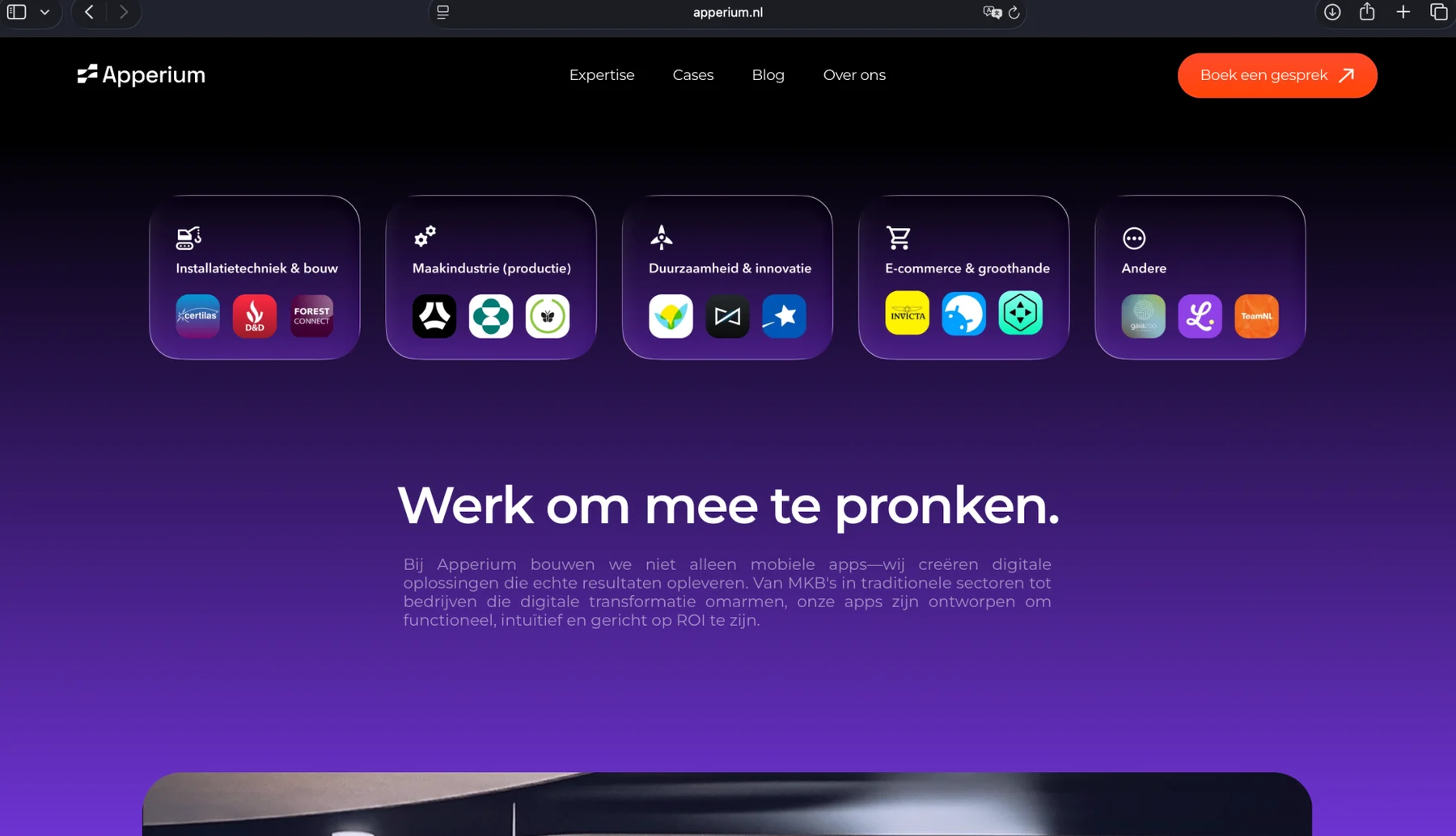 Apperium — website redesign